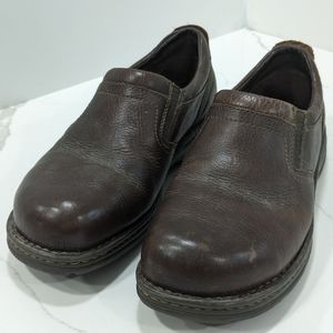 Carolina Men's brown work safety aluminum toe slip on shoes boots  10.5 CA5562